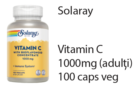 Solaray Vitamin C 1000mg (adulti) 100 caps veg