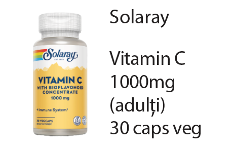 Solaray Vitamin C 1000mg (adulti) 30 caps veg