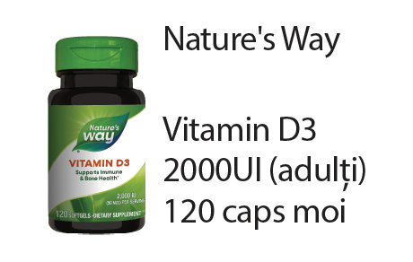 Nature's Way Vitamin D3 2000UI (adulti) 120 caps moi