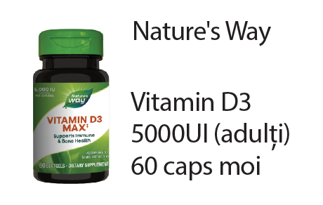 Nature's Way Vitamin D3 5000UI (adulti) 60 caps moi